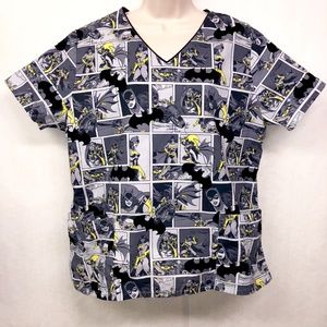 EUC DC Comics Batgirl Scrub Shirt Womens Sz Large